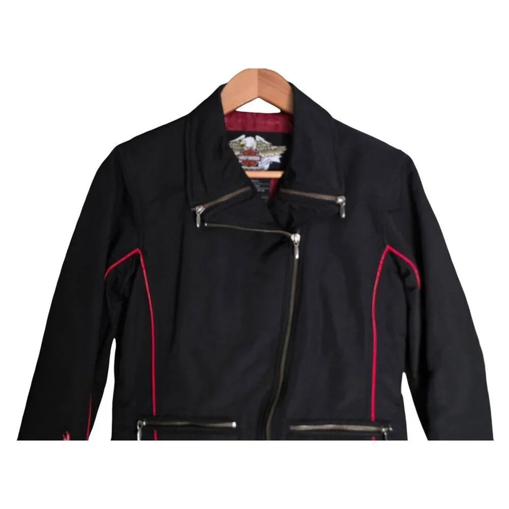 Women's - Harley Davidson Embroidered Moto Jacket, Size Small